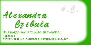 alexandra czibula business card